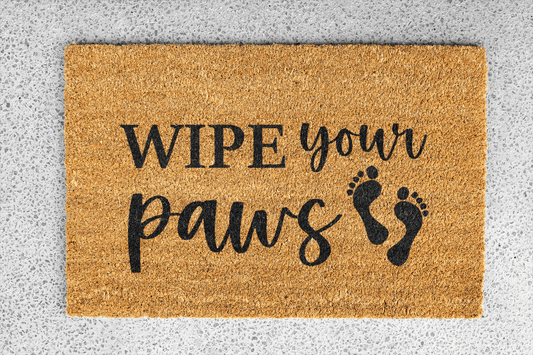 Personalized coir doormat handmade by Matnifique.