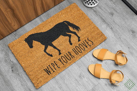 Personalized coir doormat handmade by Matnifique.