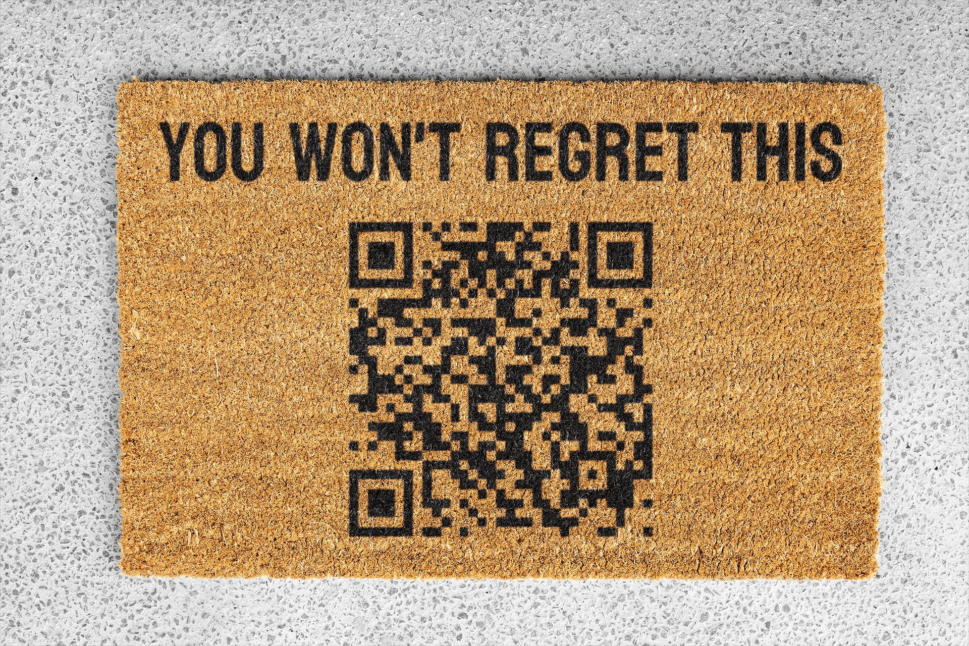 Personalized coir doormat handmade by Matnifique.