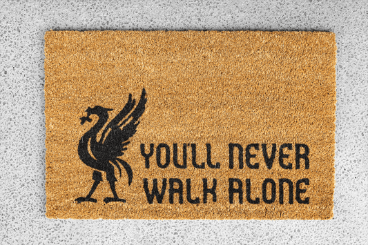 Personalized coir doormat handmade by Matnifique.