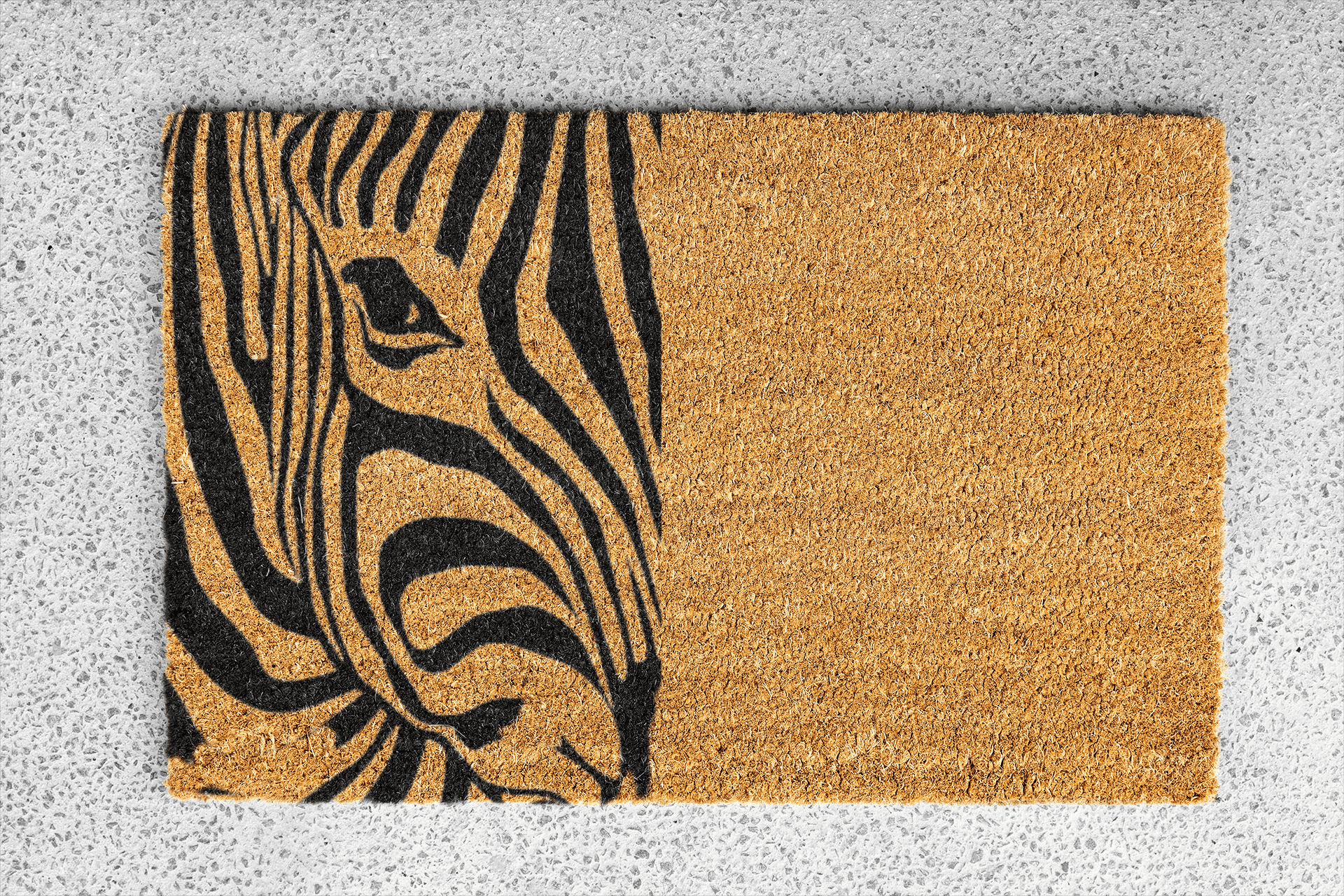 Personalized coir doormat handmade by Matnifique.