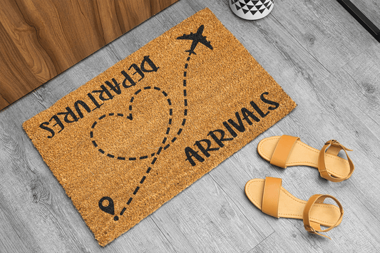 Personalized coir doormat handmade by Matnifique.