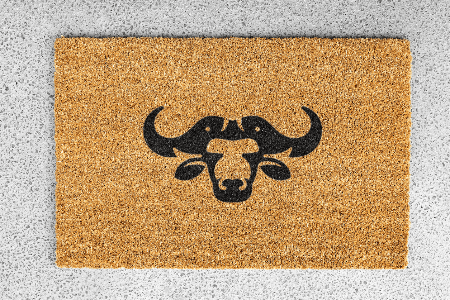Personalized coir doormat handmade by Matnifique.