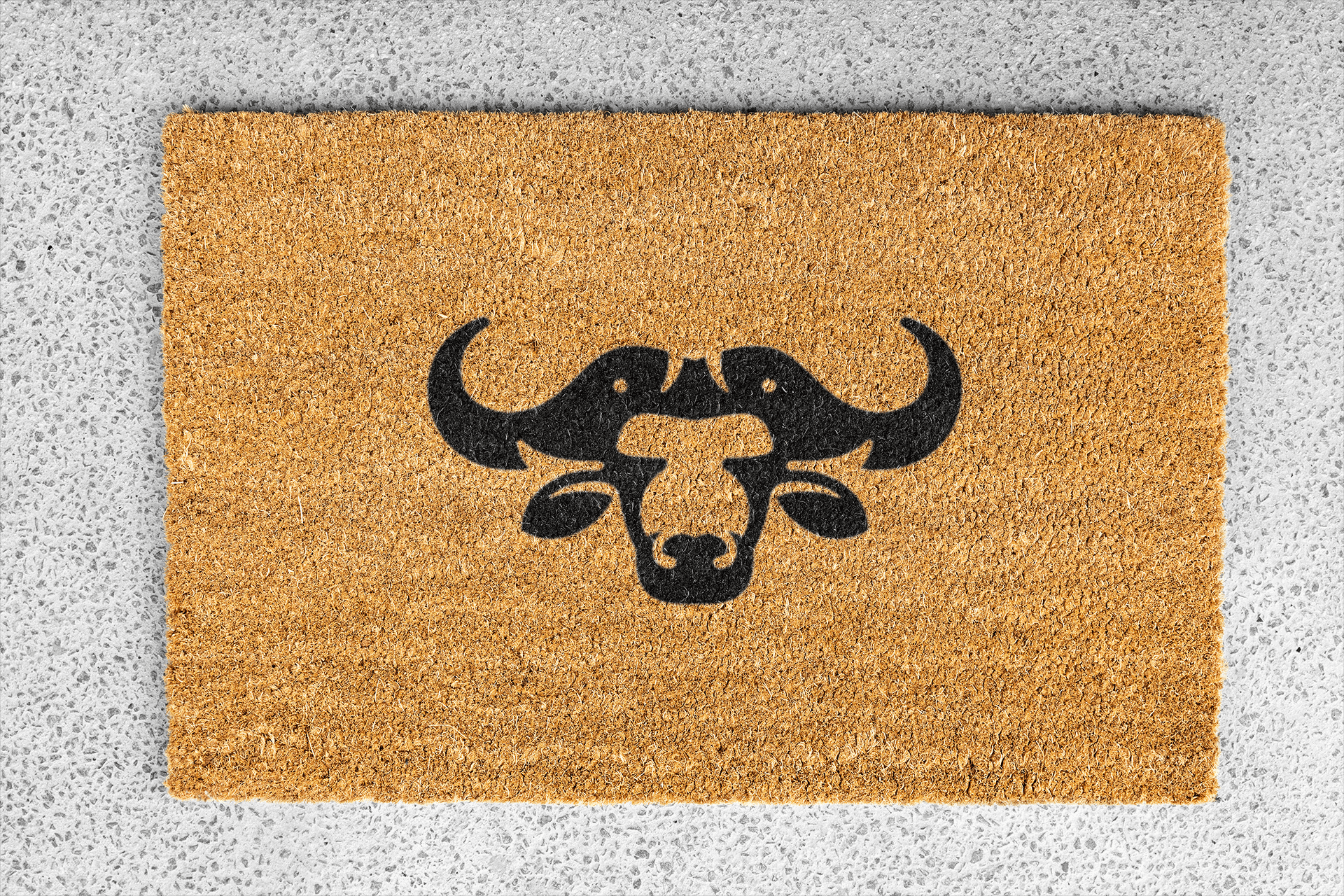 Personalized coir doormat handmade by Matnifique.