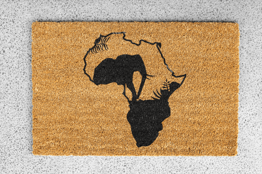 Personalized coir doormat handmade by Matnifique.