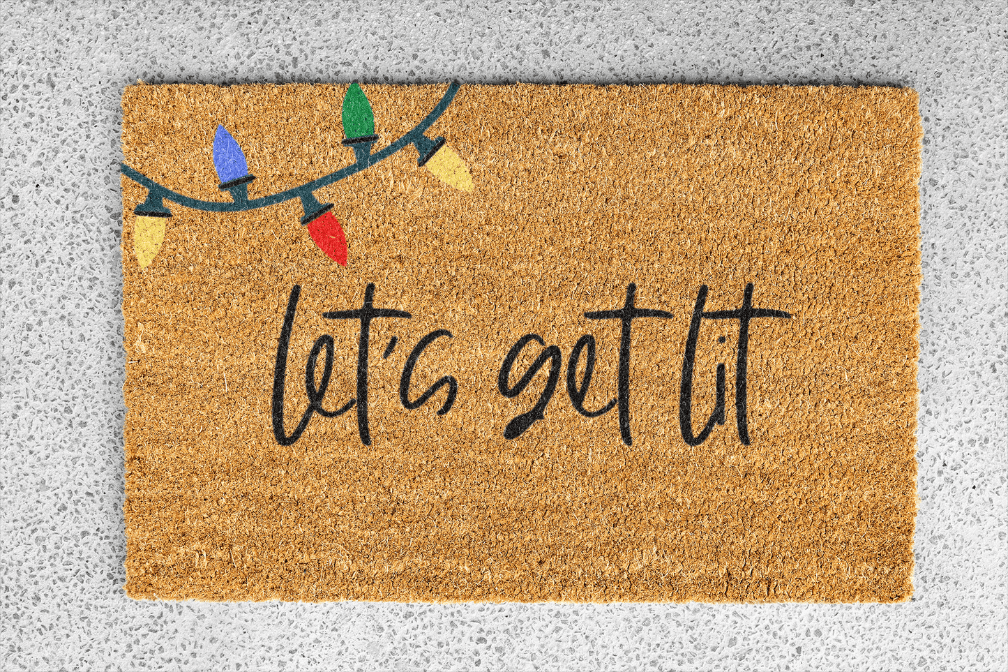 Personalized coir doormat handmade by Matnifique.