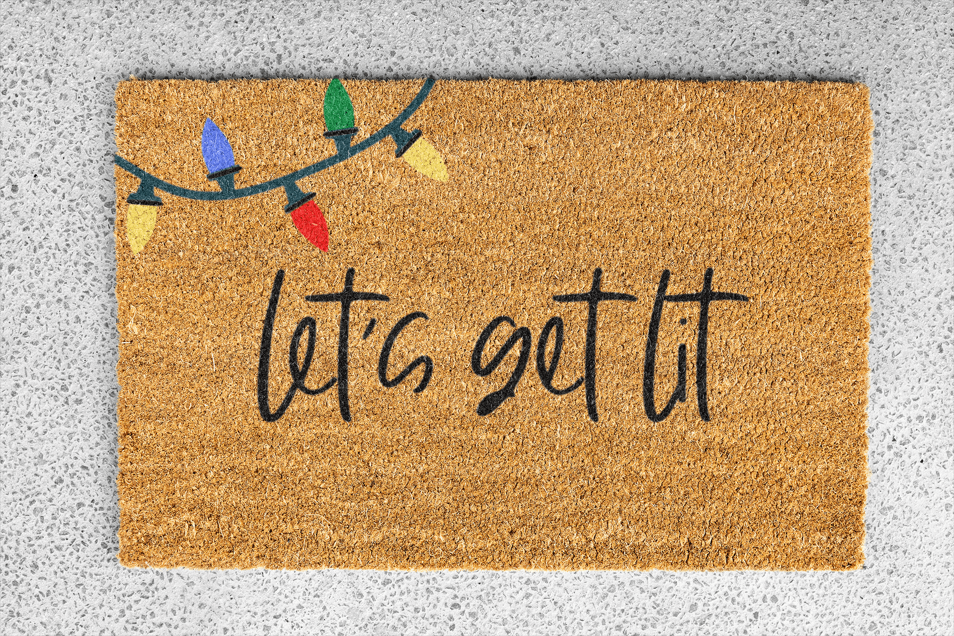 Personalized coir doormat handmade by Matnifique.
