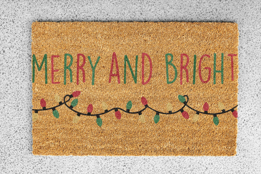 Personalized coir doormat handmade by Matnifique.