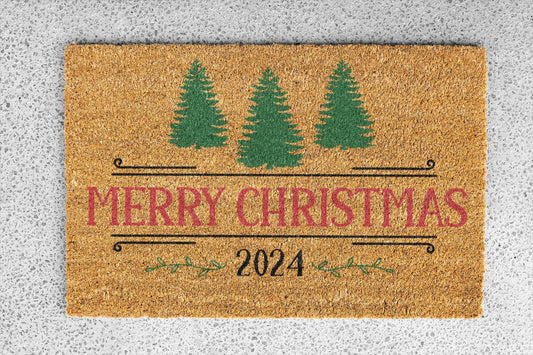 Personalized coir doormat handmade by Matnifique.