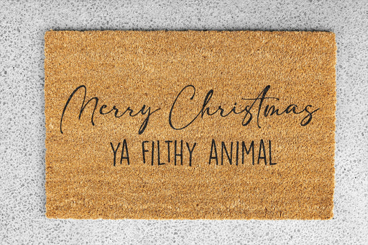 Personalized coir doormat handmade by Matnifique.