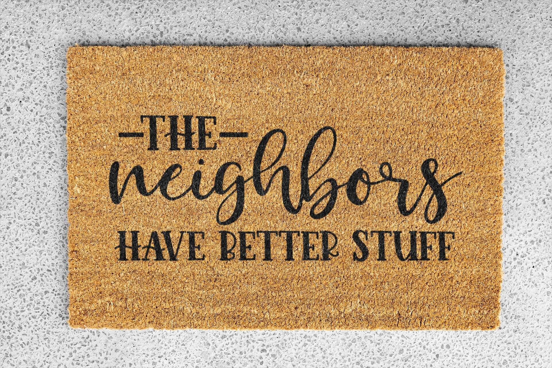 Personalized coir doormat handmade by Matnifique.