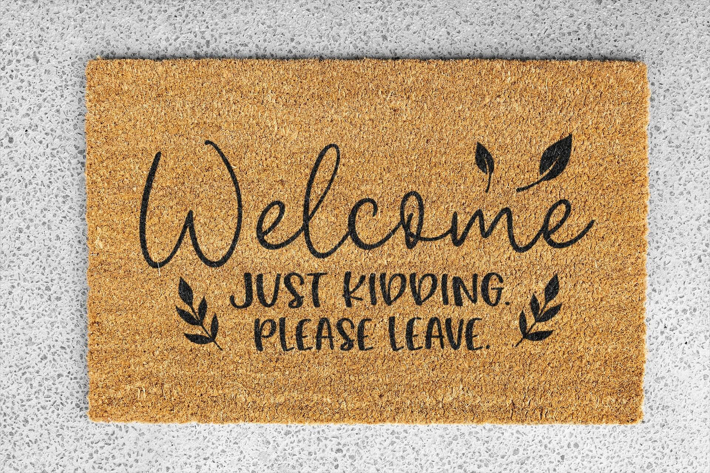 Personalized coir doormat handmade by Matnifique.