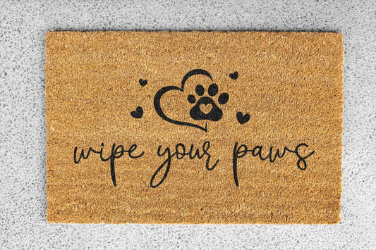 Personalized coir doormat handmade by Matnifique.