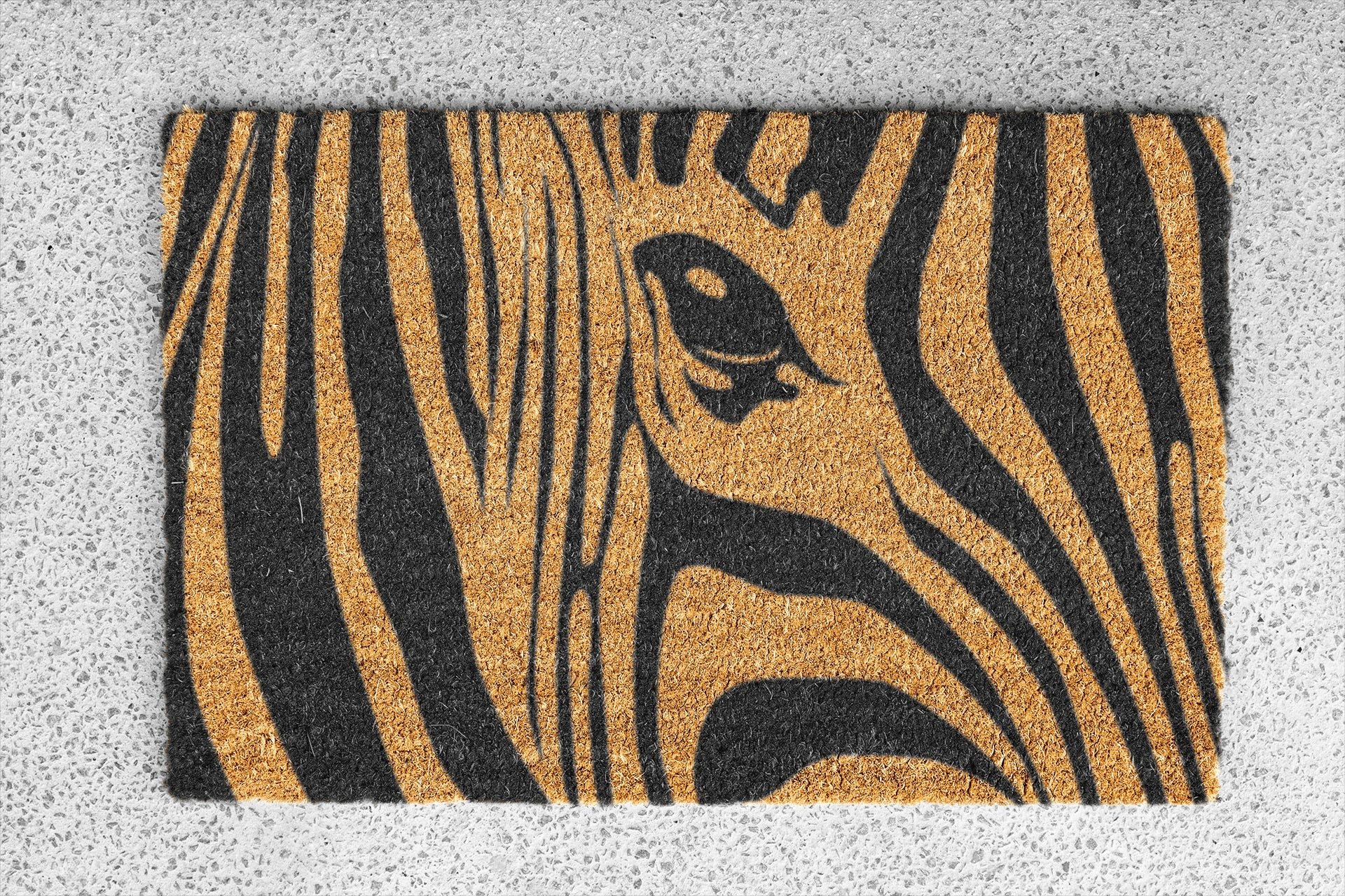 Personalized coir doormat handmade by Matnifique.