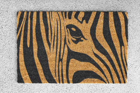 Personalized coir doormat handmade by Matnifique.